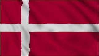 Denmark Flag Animation | Denmark Flag Waving Full Screen Animation - 4K Green Screen Flag Animation