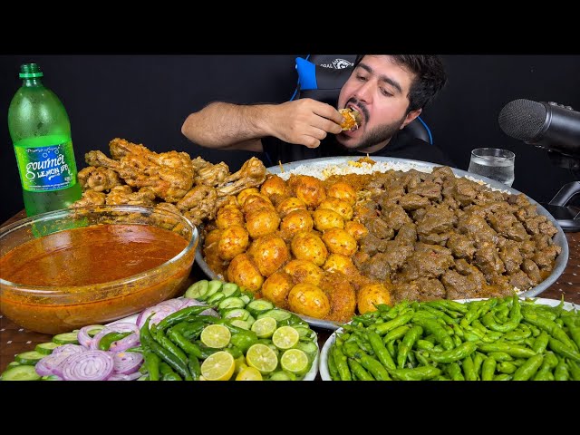 Massive Desi Food Feast 😱🔥 Full Chicken, Egg Curry & Beef Mukbang | Eating Show ASMR