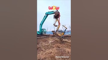 Jcb lifting small jcb in reverse#viral#youtube shorts#trucks#jcb