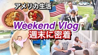 【Weekend Vlog】週末に密着犬たちとお出かけ、のんびりな週末♡　アメリカ生活新米ママ子育て国際結婚