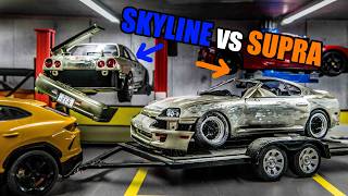Nissan Skyline R34 vs Toyota Supra MK4 - Restoration Crasher Model Cars