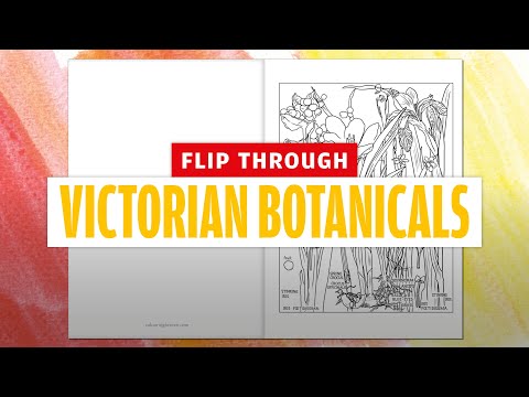 VICTORIAN BOTANICALS colouring flip through | Colouring Heaven Collection #66 | Only Human Art