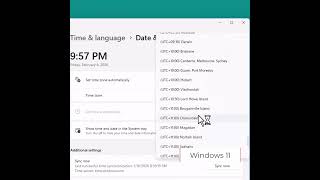 Windows 11 Date and Time Settings