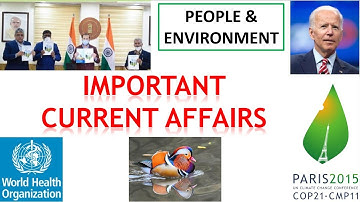 🔴Current Affairs For Competitive Exams| People & Environment