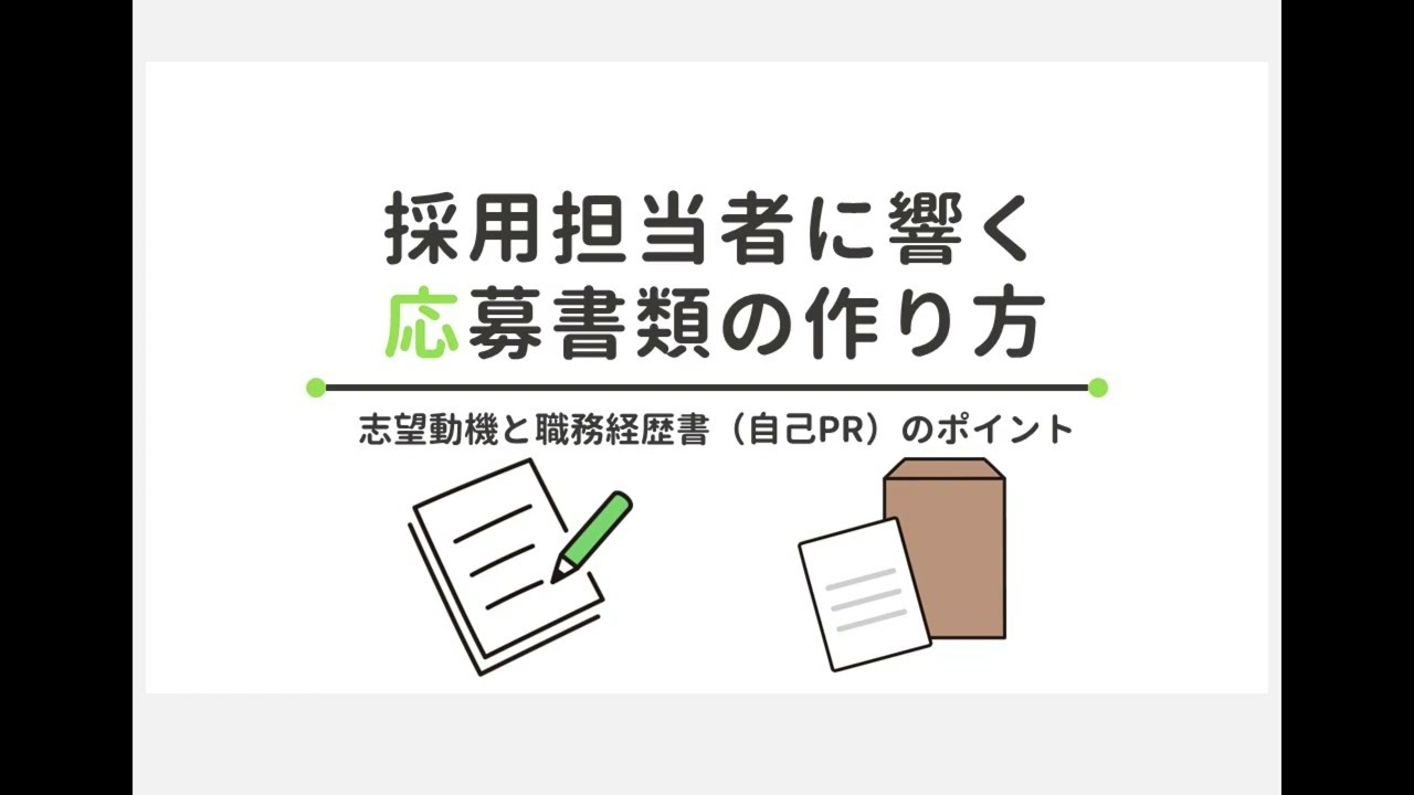 もう迷わない！志望動機・自己PR・企業研究が全部わかる4分講座