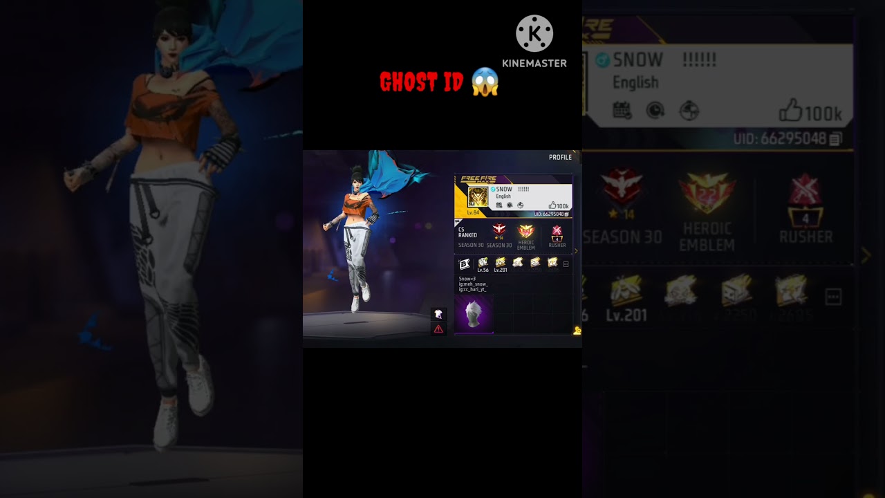 Free Fire 🔥 Ghost Id 😱 