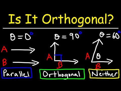 Video: Wanneer twee vectoren orthonormaal zijn?