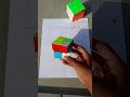 Rubik's cube solve one hand 2 Moves trick #viral #shorts #cube