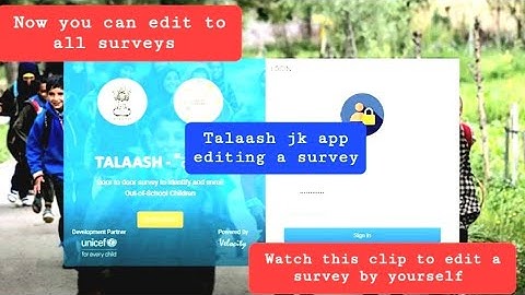 How to edit all wrong surveys in Talaash jk