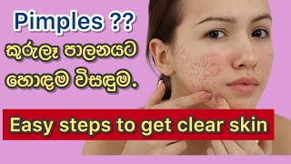 Pimples නැති Clear Skin එකකට | Skin Care Routine | එක මුල සිට සරලවම | DIY | Face Pack | Sinhala.