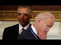 Obama condecora y hace llorar de felicidad a Biden