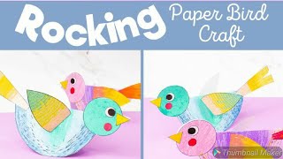 Diy rocking paper birds craft screenshot 2
