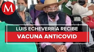 Luis Echeverría Álvarez, ex presidente de México reaparece para recibir vacuna anticovid