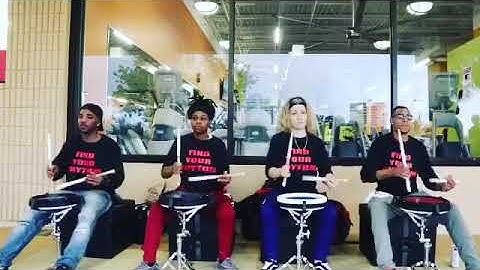 Members of F.Y.R killing it on RCP Drum practice pads