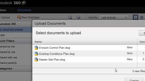 Autodesk 360 Example Case: Uploading and Sharing Files