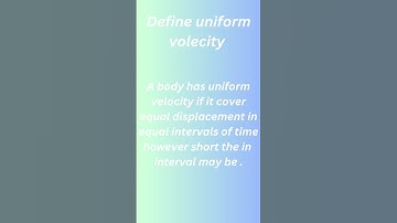 Define uniform velocity|#shorts#ytshort#youtubeshorts
