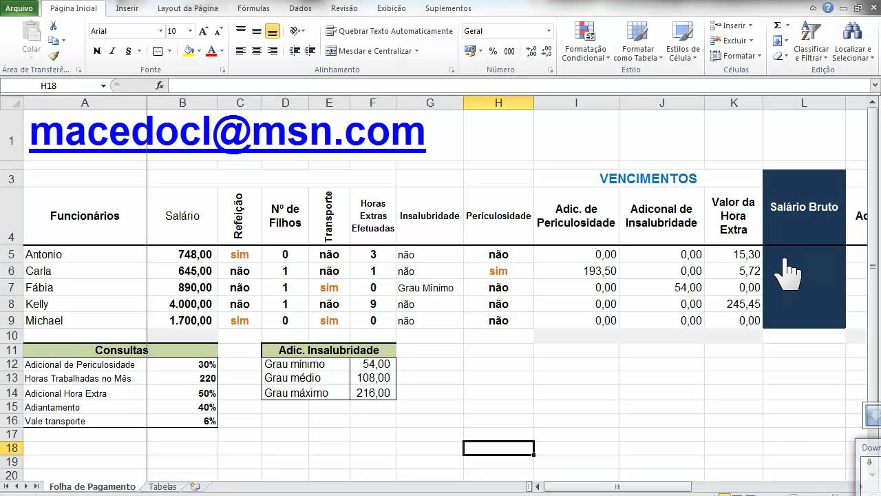 A Empresa Venda Total Elaborou A Folha De Pagamento