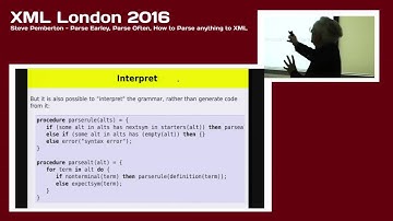 Steven Pemberton - Parse Earley, Parse Often: How to Parse Anything to XML - XML London 2016