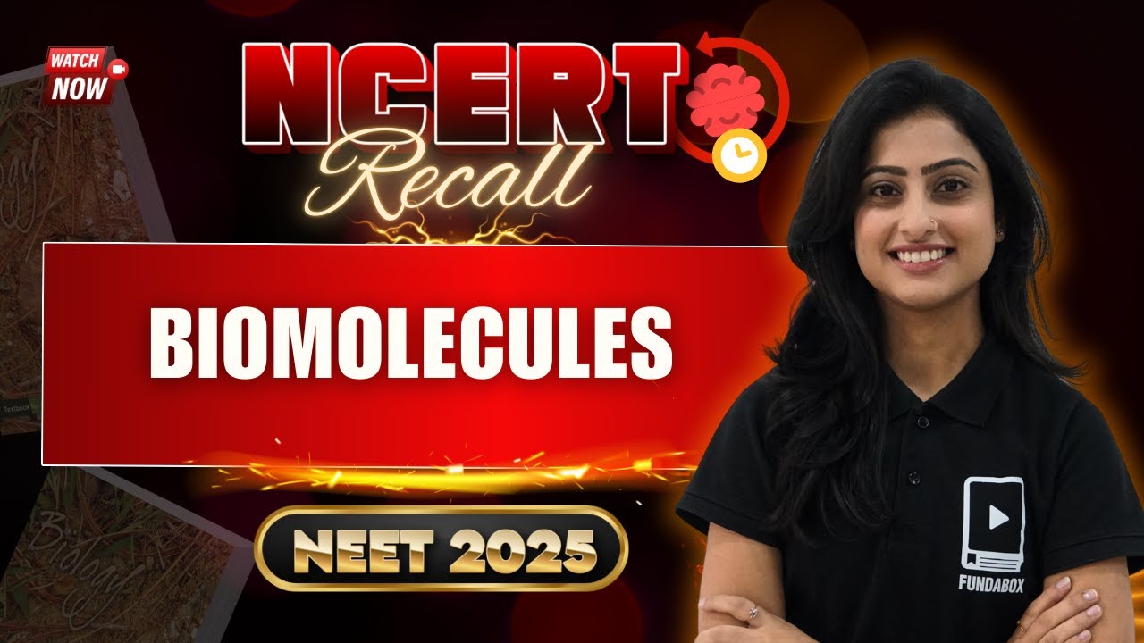 Biomolecules | NCERT Recall | NEET Biology | NEET 2025 - YouTube