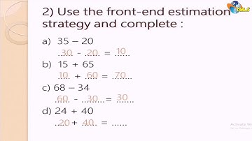 front end estimation strategy and rounding strategy