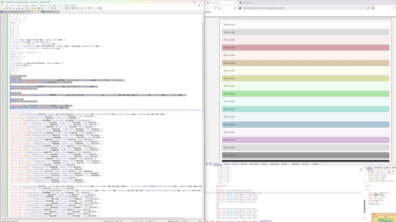 Coding a CMS from Scratch: UI Buttons, Tags, Notices and Hex Colors