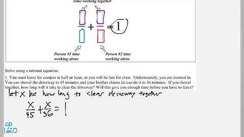 Math 119 : 7.5 part 1 #1 (Intermediate Algebra Tutorial : Applications Of Rational Equations)
