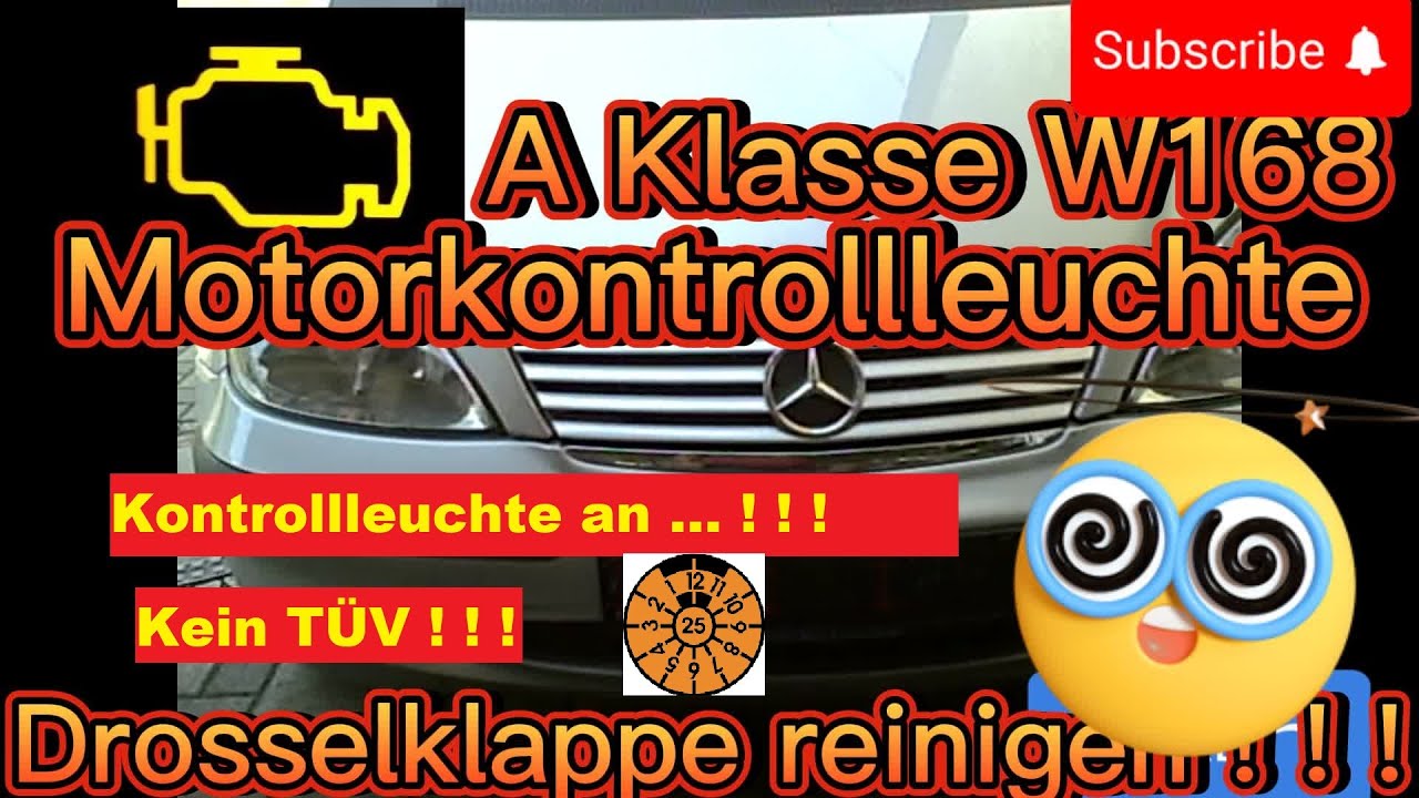 Motorkontrollleuchte Fehler Mercedes A Klasse 140 W168 Drosselklappe reinigen !