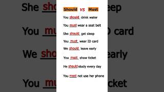 Should vs Must in English | Easy Grammar Explained #Shorts