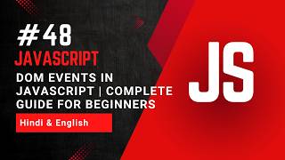 DOM Events in JavaScript | Complete Guide for Beginners | How Button Click Works in JavaScript