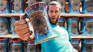 Making GIANT MUGS for BEER - the ENTIRE Pottery and Clay Process