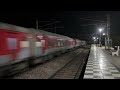 11072 Kamayani Express Fiercely Crossing Devlali Camp on its last lap of its journey towards Mumbai.