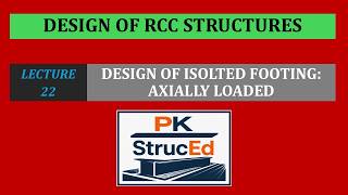 RCC Design – Lecture 22 | Limit State Method | Design of Axially Loaded Isolated Footing