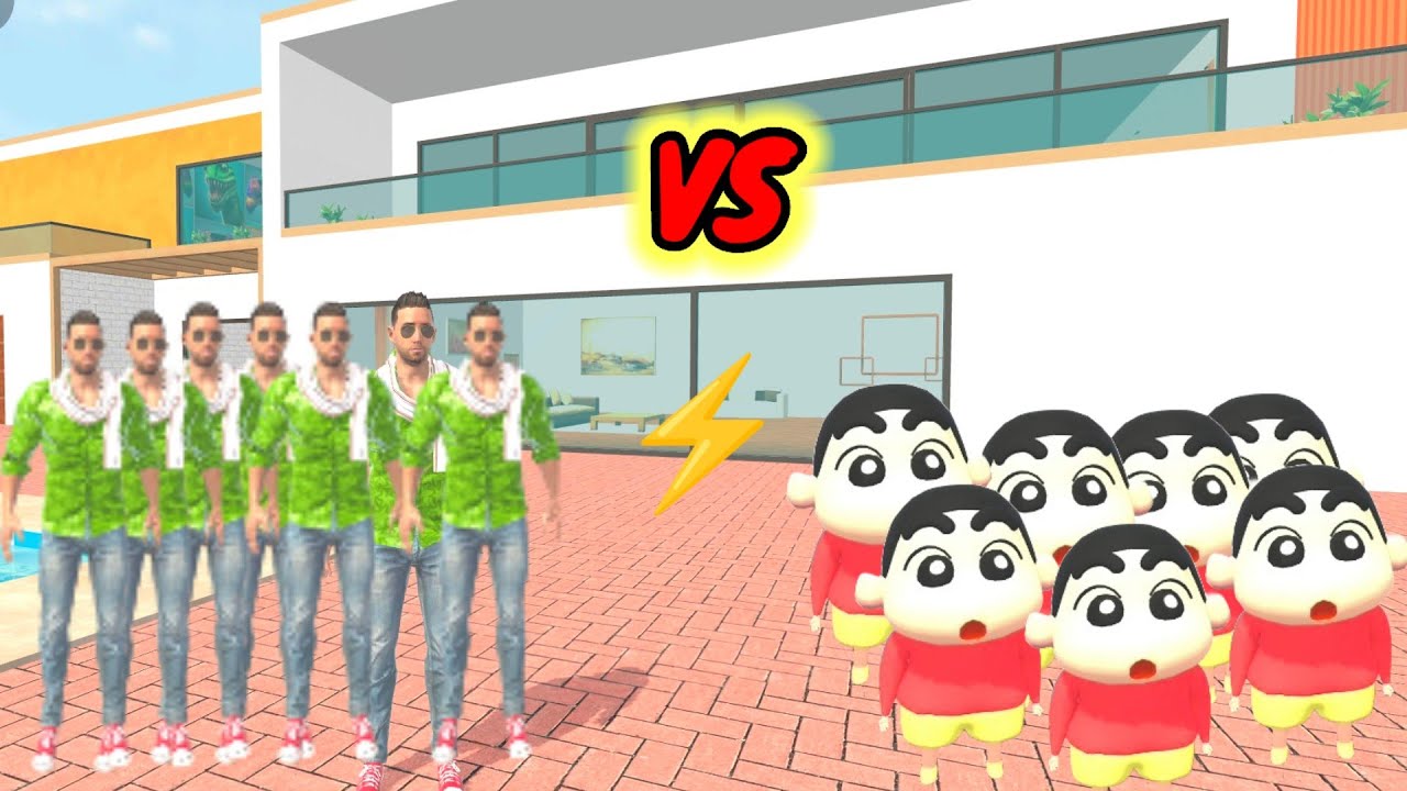 😱 Sinchan Gang VS Jack Gang in Indian theft auto simulator 🤩