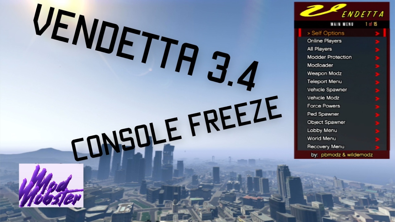 new 3.4 vendetta gta menu 1.27/1.28 awsome console freeze ... - 