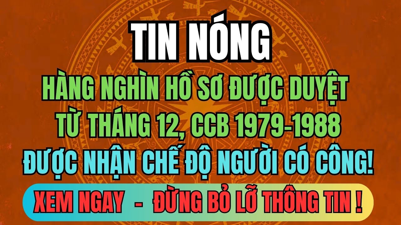 HÀNG NGHÌN HỒ SƠ ĐƯỢC DUYỆT: Từ tháng 12, cựu chiến binh 1979–1988 nhận chế độ người có công!