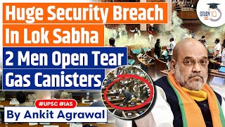 Big Security Breach at Lok Sabha: Intruders Enter House, Release Smoke | UPSC GS2