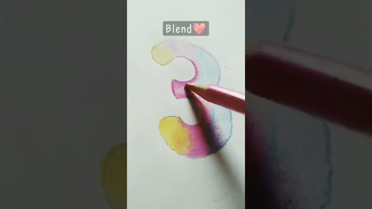 How to draw foil balloon '3'