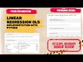 12. Linear Regression with OLS in Python | Complete Machine Learning Tutorial for Beginners
