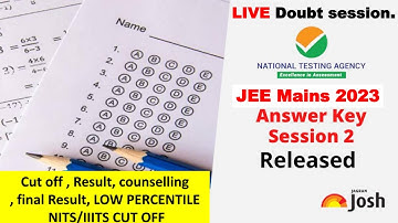 JEE Mains 2023 answer key released , link to download response sheet , jee mains response sheet 2023