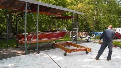 Moving Chris Craft from Shop to Trailer (CLICK LINK BELOW TO STREAM "HOW TO" VIDEOS)
