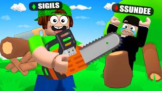 Chopping EVERY TREE in Lumberjack Simulator (Roblox)