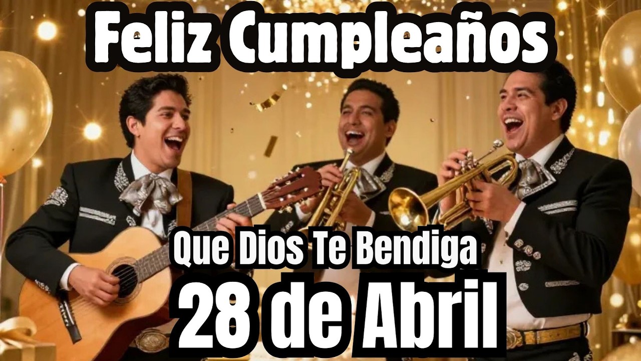 ASí te Cantamos Cumpleaños Feliz 28 de Abril 🎉🎂  Canción de Feliz Cumpleaños Escrita para Ti