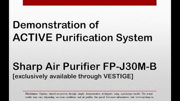 Demonstrating effect of Plasmacluster ACTIVE Purification System