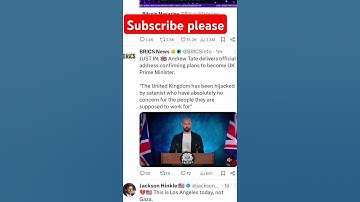Andrew Tate first Speech as UK Prime minister.