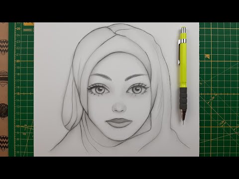 Başörtülü Kız Çizimi Nasıl Yapılır - How to Draw a Girl with a Headscarf