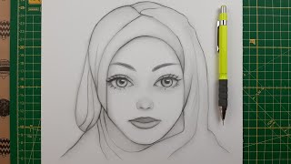 Başörtülü Kız Çizimi Nasıl Yapılır - How To Draw A Girl With A Headscarf
