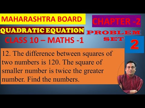 The difference between squares of two numbers is 120. The square of smallernumber is twice the great