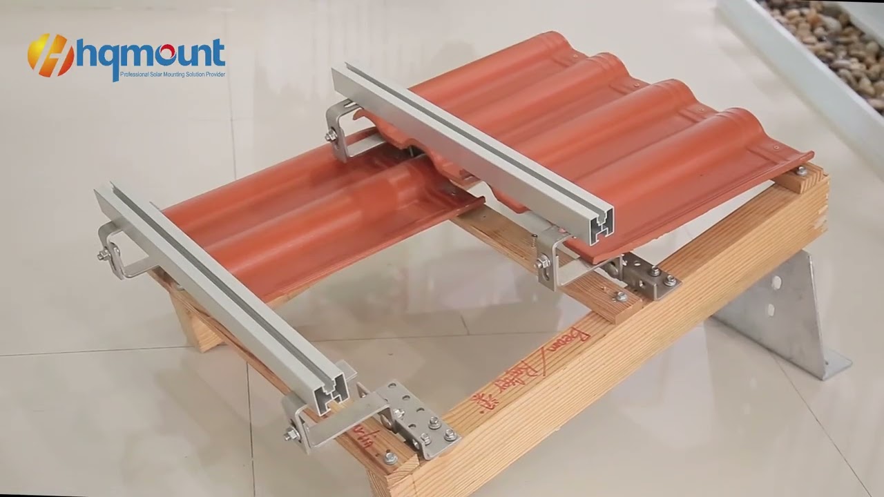 Ceramic Tile Roof Solar Mounting Hook Double Adjustable Solution