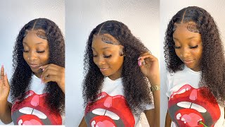 Watch Me Install This 13*4  lace Frontal Kinky Curly hair