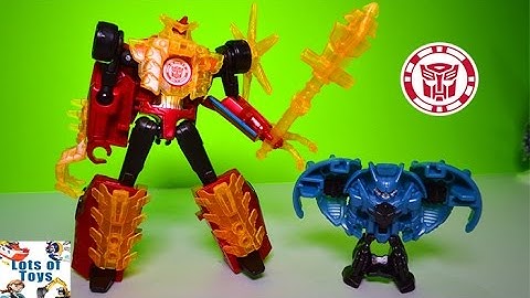 Sideswipe vs Decepticon Anvil Transformers Robots in Disguise Lots of Toys